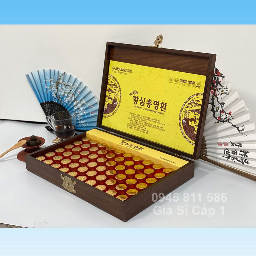 An Cung Hoạt Huyết Hoàng Gia Imperial Chongmyeong Hwan 60 viên x 3,75g An Cung Hoạt Huyết Hoàng Gia Hộp Gỗ 60 Viên Hàn Quốc - Bô? Na~o Thông Mạch 3