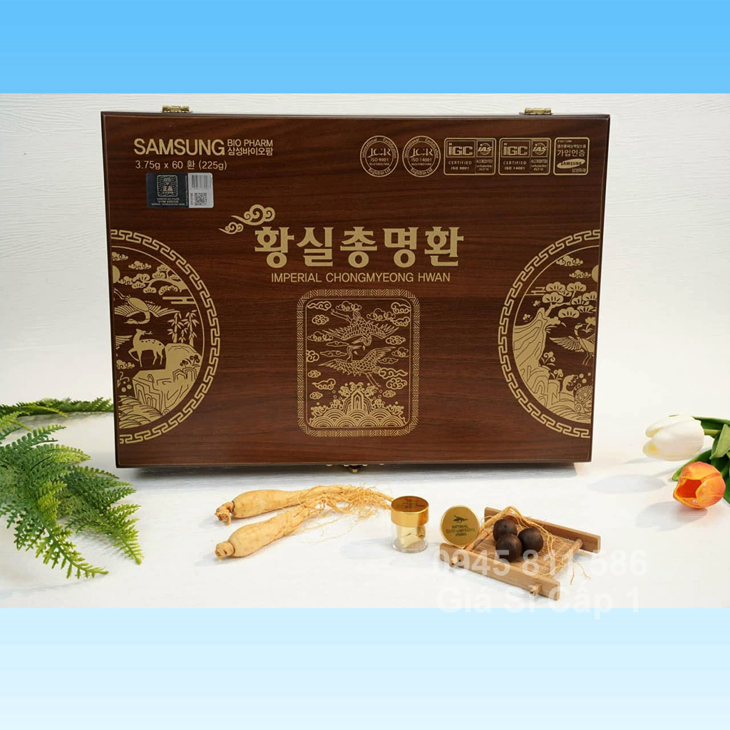 An Cung Hoạt Huyết Hoàng Gia Imperial Chongmyeong Hwan 60 viên x 3,75g An Cung Hoạt Huyết Hoàng Gia Hộp Gỗ 60 Viên Hàn Quốc - Bô? Na~o Thông Mạch 8