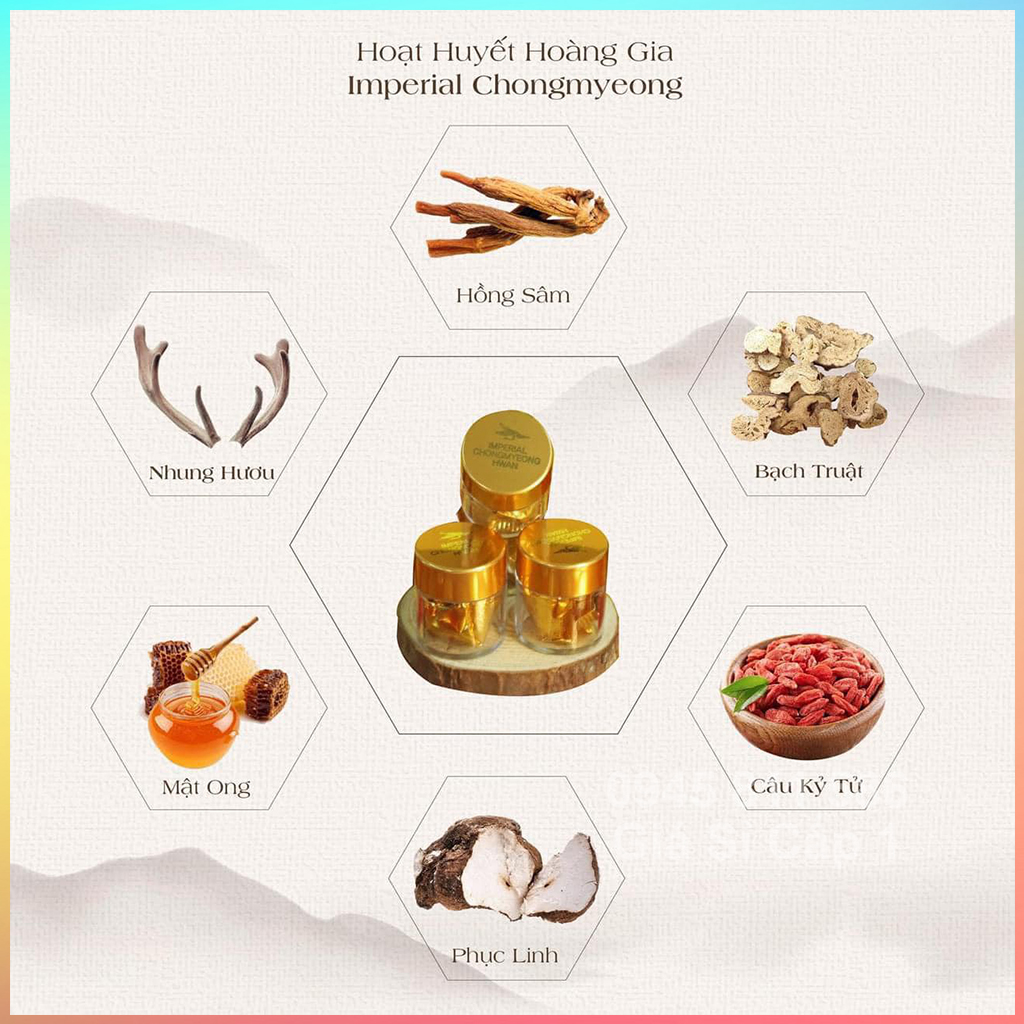 An Cung Hoạt Huyết Hoàng Gia Imperial Chongmyeong Hwan 60 viên x 3,75g An Cung Hoạt Huyết Hoàng Gia Hộp Gỗ 60 Viên Hàn Quốc - Bô? Na~o Thông Mạch 4